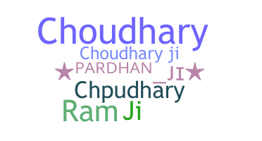 ชื่อเล่น - Choudharyji