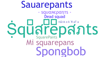 ชื่อเล่น - squarepants