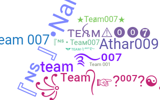 ชื่อเล่น - Team007