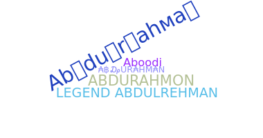 ชื่อเล่น - Abdurahman