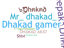 ชื่อเล่น - Dhakad