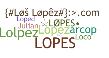 ชื่อเล่น - Lopes