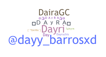 ชื่อเล่น - Dayra