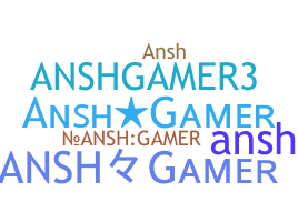 ชื่อเล่น - Anshgamer