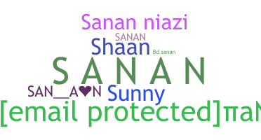 ชื่อเล่น - Sanan