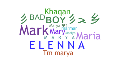 ชื่อเล่น - Marya