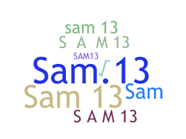ชื่อเล่น - Sam13