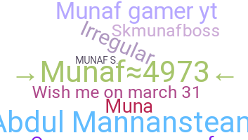 ชื่อเล่น - Munaf