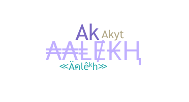 ชื่อเล่น - Aalekh