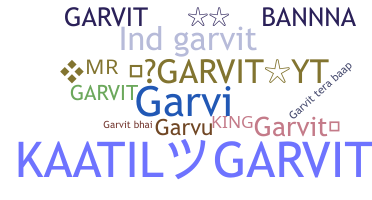 ชื่อเล่น - Garvit