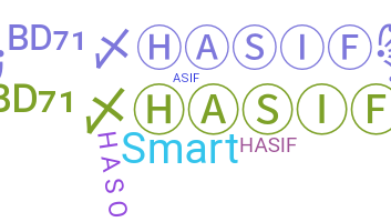 ชื่อเล่น - Hasif