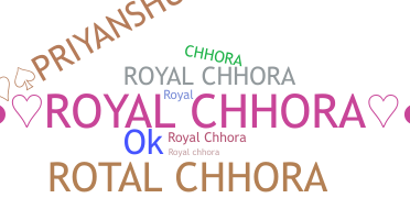 ชื่อเล่น - Royalchhora