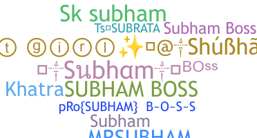 ชื่อเล่น - SubhamBoss