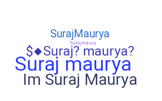 ชื่อเล่น - Surajmaurya