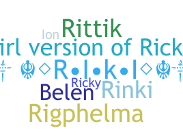 ชื่อเล่น - Rikki