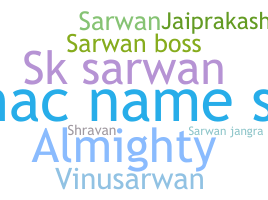 ชื่อเล่น - Sarwan