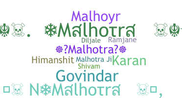 ชื่อเล่น - Malhotra