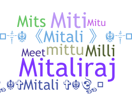 ชื่อเล่น - Mitali