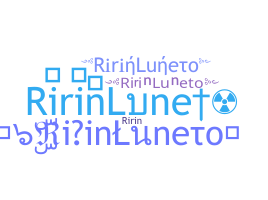 ชื่อเล่น - RirinLuneto
