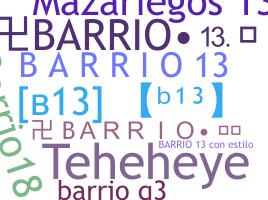 ชื่อเล่น - Barrio13