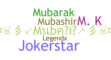ชื่อเล่น - Mubarik