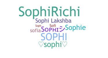 ชื่อเล่น - Sophi