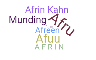 ชื่อเล่น - Afrin
