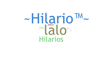 ชื่อเล่น - Hilario
