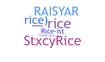 ชื่อเล่น - Rice