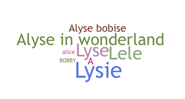 ชื่อเล่น - Alyse