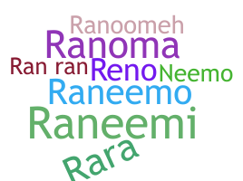 ชื่อเล่น - Raneem