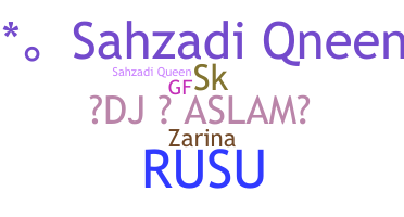 ชื่อเล่น - Sahzadi