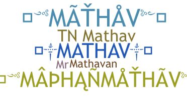 ชื่อเล่น - Mathav