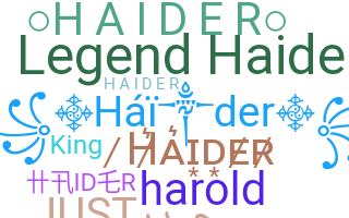 ชื่อเล่น - Haider