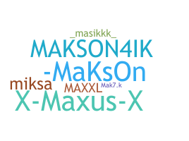 ชื่อเล่น - Maksim