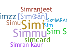 ชื่อเล่น - Simran