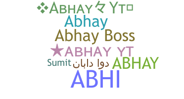 ชื่อเล่น - Abhayyt