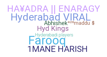 ชื่อเล่น - Hyderabad