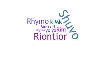 ชื่อเล่น - Rimo