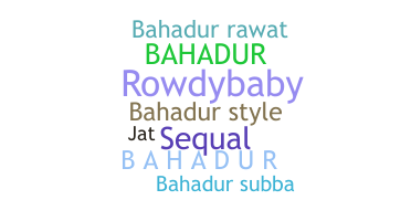 ชื่อเล่น - Bahadur