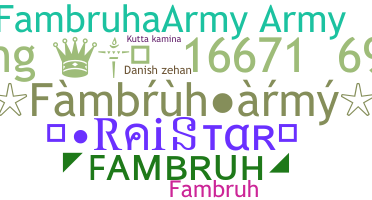 ชื่อเล่น - Fambruharmy