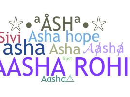 ชื่อเล่น - Aasha