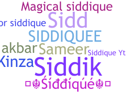 ชื่อเล่น - Siddique