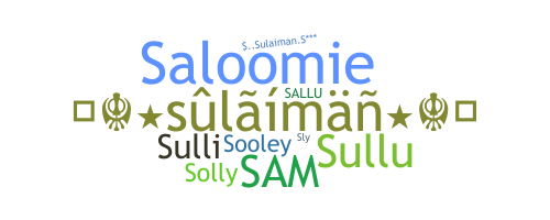 ชื่อเล่น - Sulaiman