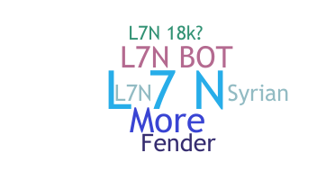 ชื่อเล่น - L7N