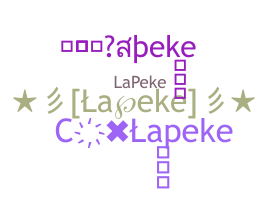 ชื่อเล่น - Lapeke