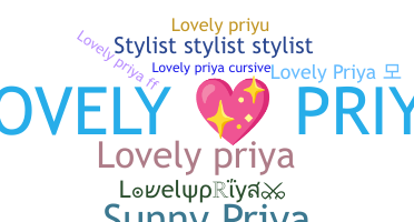 ชื่อเล่น - Lovelypriya