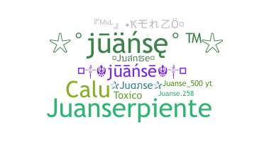 ชื่อเล่น - Juanse