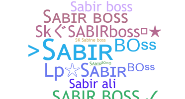 ชื่อเล่น - Sabirboss