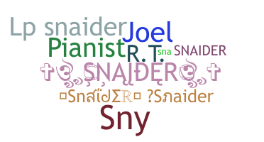 ชื่อเล่น - Snaider